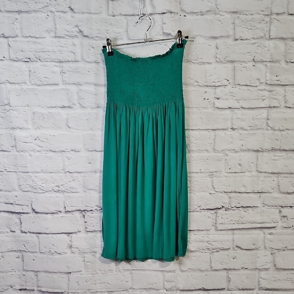 Chic Strapless Green Dress